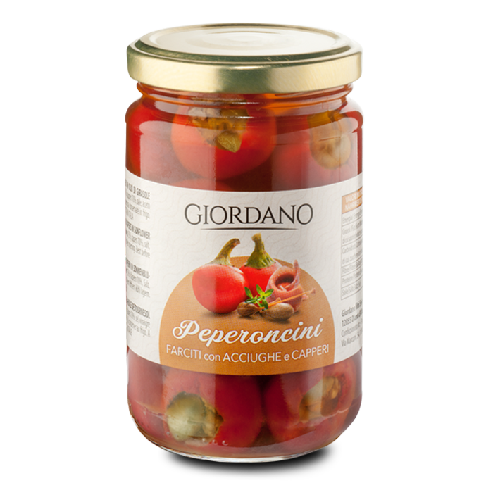 Peperoncini Farciti Con Acciughe E Capperi - 280.00g